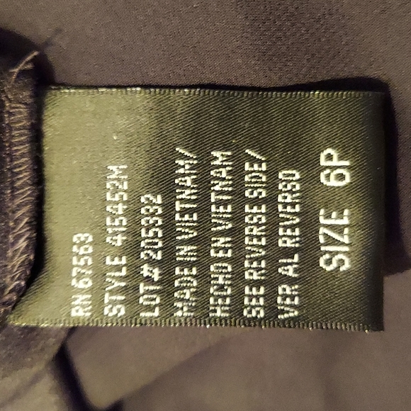 SL Fashions Black Chiffon Tea Length Dress - Picture 10 of 14